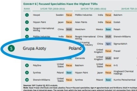 Grupa Azoty recognised by ICIS and Boston Consulting Group