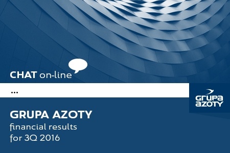 Bring your questions to investor webchat with Grupa Azoty